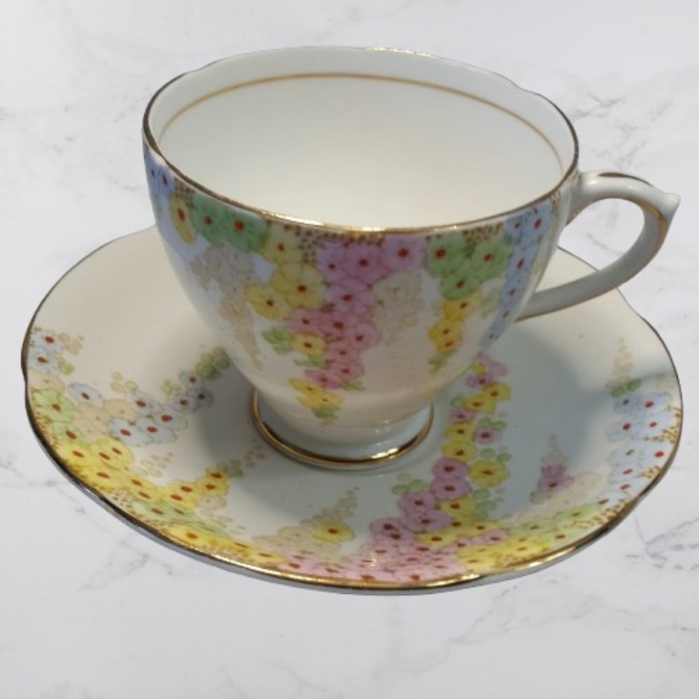 Bone China - Tea Cup and Saucer Set - Diana Pattern 329